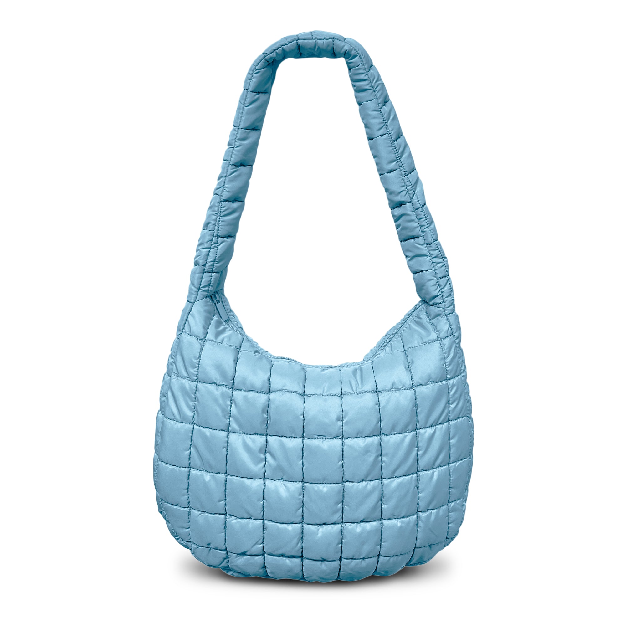 Super soft Puffer Jacket Shoulder bag cheapest in Baby Blue - New Design in this popular Bag. Practical & Elegant for the Woman around Town..!