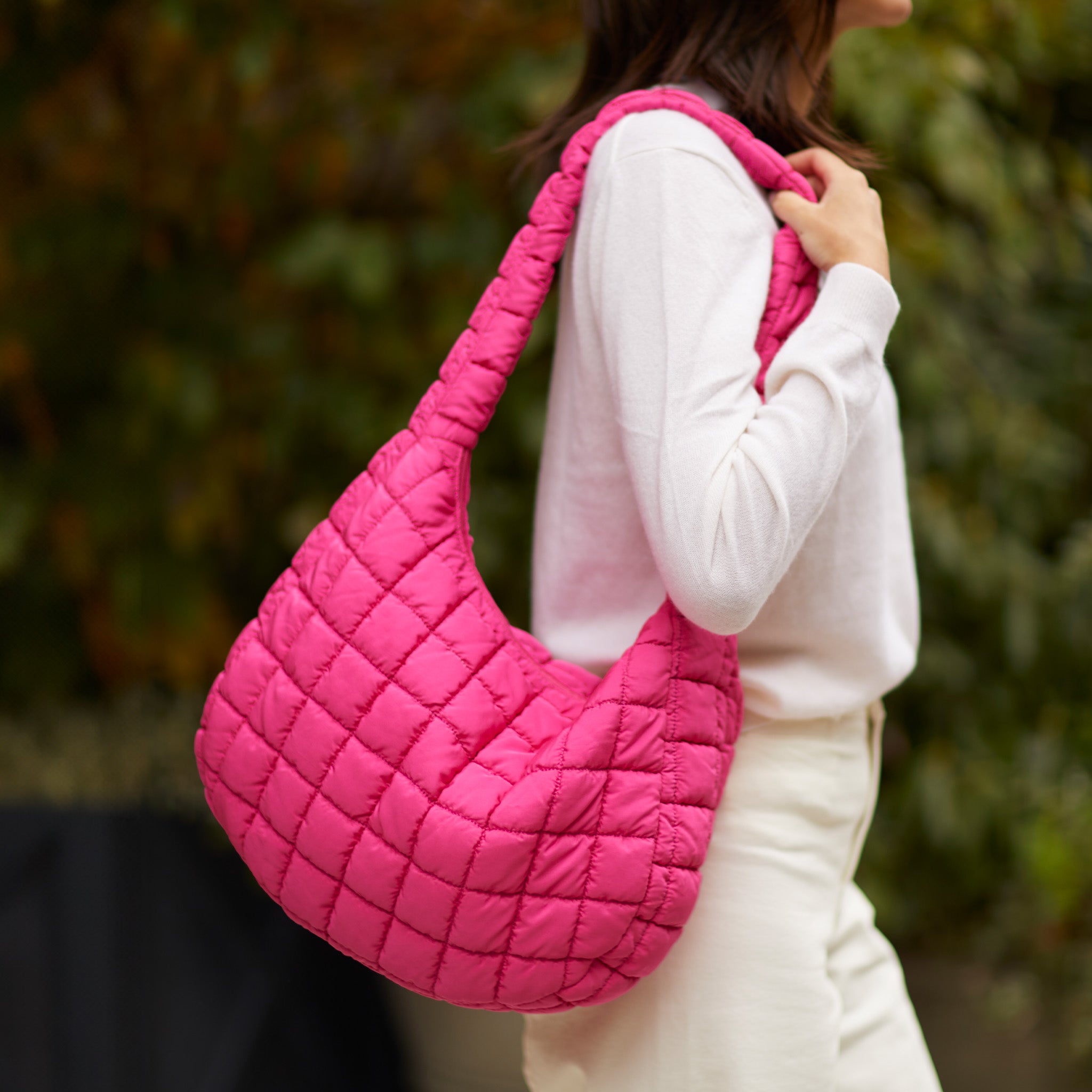 Pink Puffer Crossbody top Bag